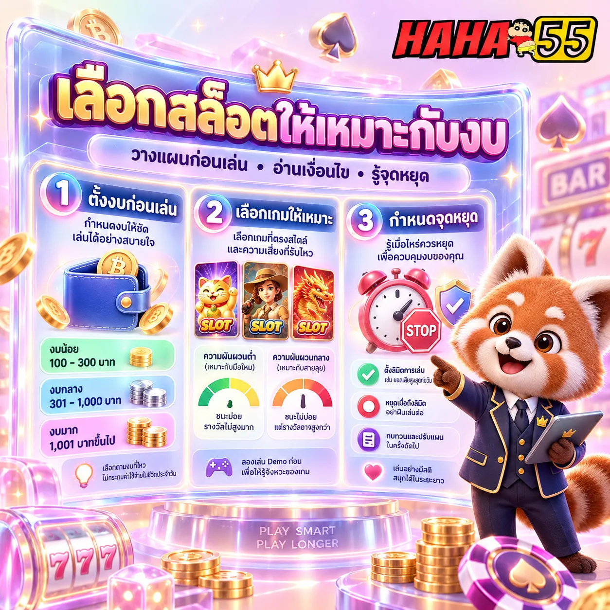 เลือกเกมสล็อตให้เหมาะกับงบประมาณ