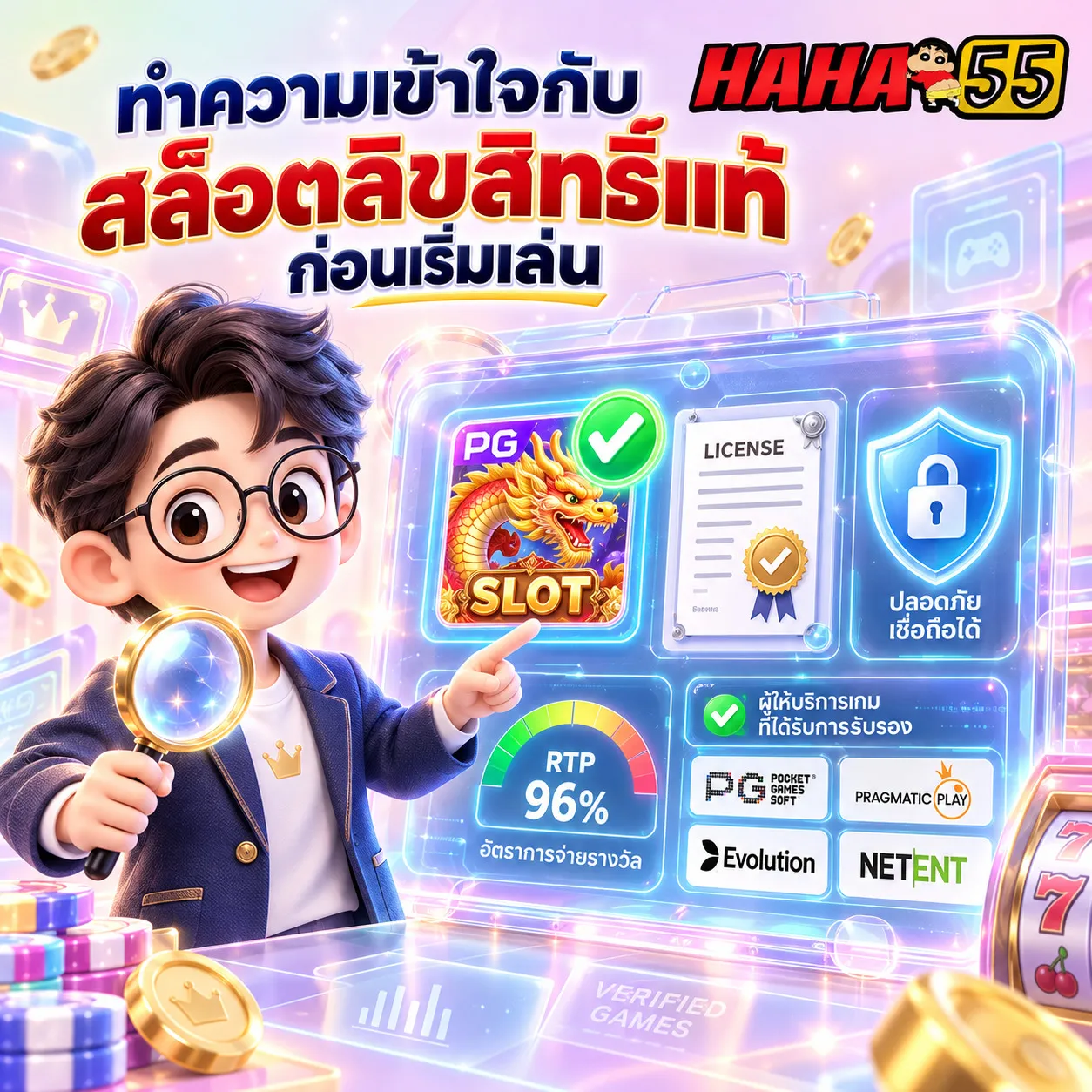 ตรวจสอบสล็อตลิขสิทธิ์แท้