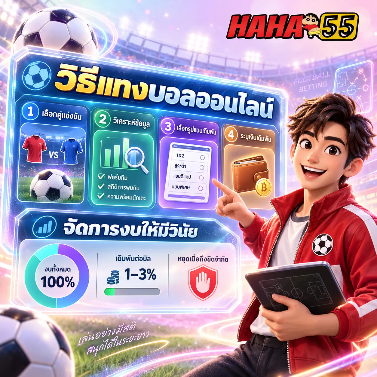 วิธีแทงบอลออนไลน์และจัดการงบ
